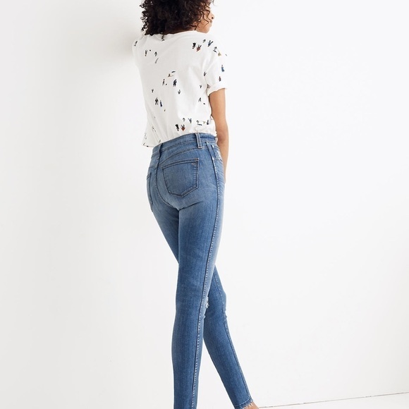 Madewell 10" High-Rise Skinny Jeans: Drop Step-Hem Edition size 25 - Picture 12 of 13